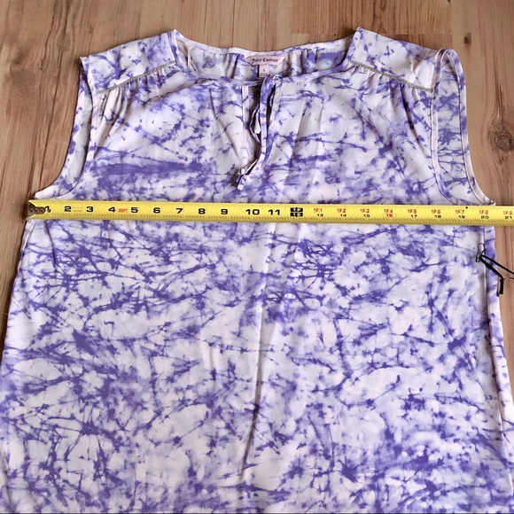 NEW JUICY COUTURE Tie-Dye Peasant Top Blouse Shirt Small Women’s - Picture 9 of 16